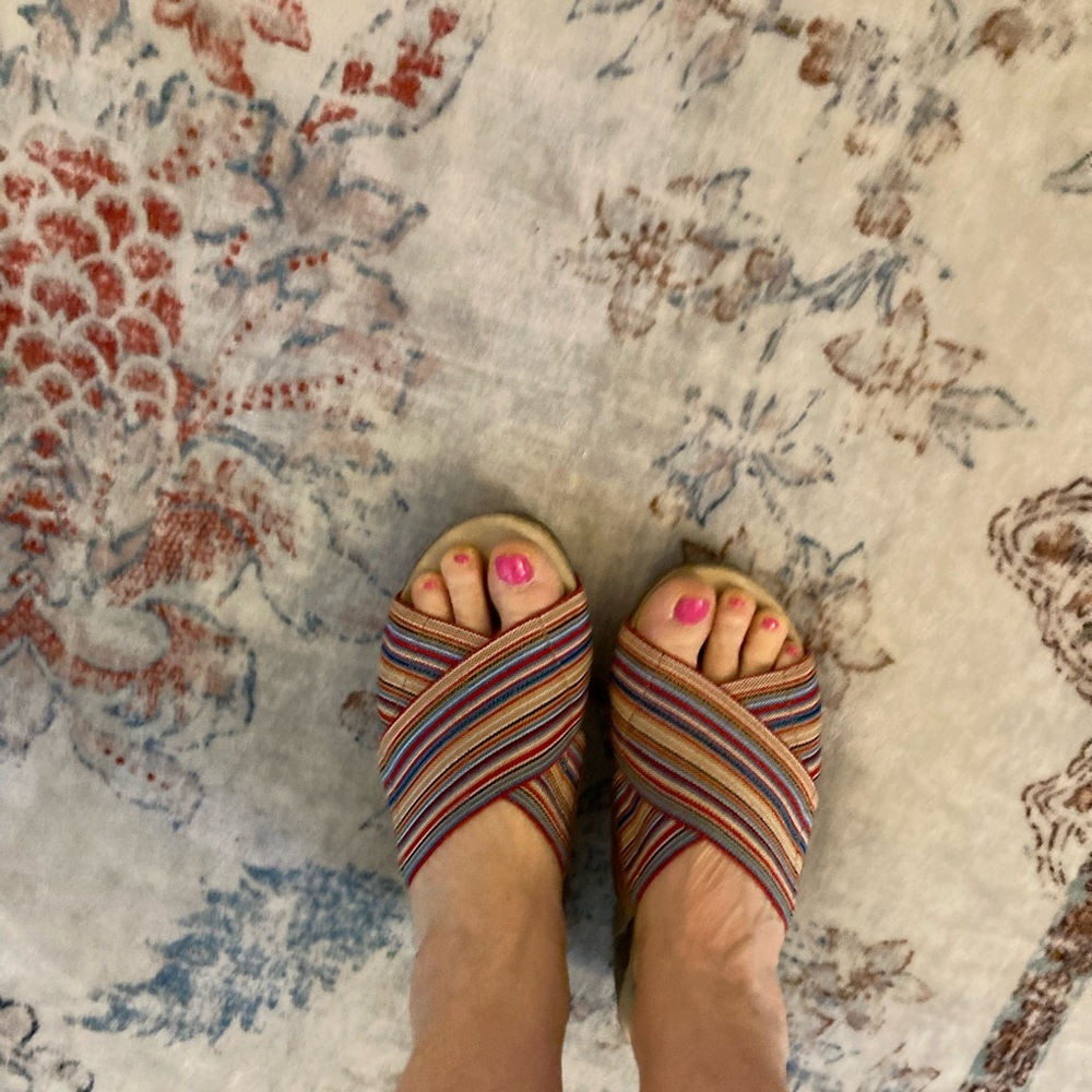 Size 7, Abeo Unity Stripe Wedge Cross Cross Stret… - image 1